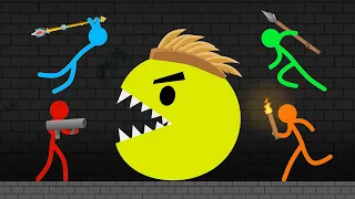 Stickman vs Monster Pacman - (FAN MADE)