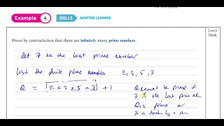 A2, (IAL), P4, Text Book,  Chapter1, Proof,  Example 4, p3, Contradiction, Infinity of Primes