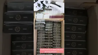 CHARCOAL SOAP getting packed up