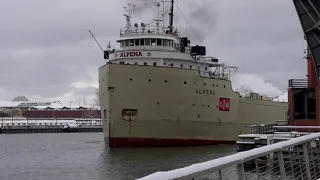 Alpena Passing Between Bridges