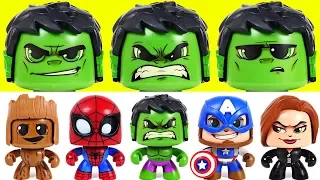 I'm not afraid of dinosaurs! Marvel Mighty Muggs Hulk, Spider Man, Captain America! - DuDuPopTOY