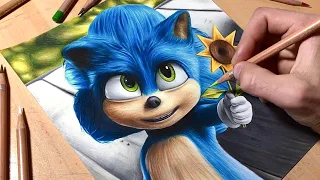 Drawing Baby Sonic (Movie 2020) • Time Lapse