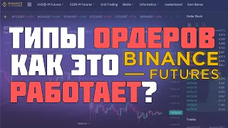 Типы ордеров на Binance futures и как их ставить? Limit, Stop Limit, Market, Trailing, Post only