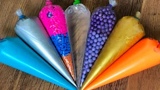 Making Crunchy Slime With Piping Bags - Satisfying Slime Video ASMR #9