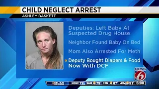 Woman left baby at drug house, deputies say