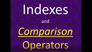 7 Rules - Oracle Comparison Operators - Index Usage- Example.