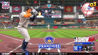 MLB The Show 24 New York Yankees vs Arizona Diamondbacks | Spectacular Game | Franchise Mode #3 PS5