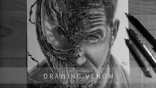 Drawing Venom (Tom Hardy) - 2018 | Siddhant's Artwork