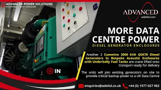 More Data Centre Power - Bespoke Diesel Generator Project Delivery
