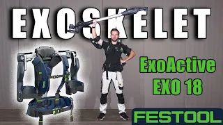 Exoskelet Festool ExoActive EXO 18 aktivní podpora při práci nad hlavou