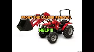 Mahindra Tractor Loader Removal