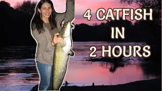 4 Catfish in 2 Hours on Handmade Lures/ Риболов на Сом/ Welsangeln Live Biss/ Pesca de Siluro