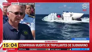Confirman muerte de tripulantes de submarino Titan