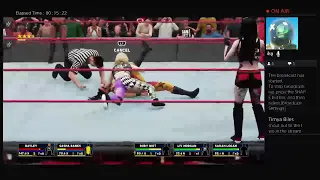 Sasha Banks vs Bayley:April 16,2018(The Riott Squad Attacks)