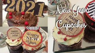 How to decorate New year's eve cupcakes | NEW YEAR CUPCAKES | WELCOME 2021