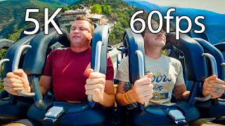 Defiance front seat on-ride reverse ridercam 5K POV @60fps Glenwood Caverns Adventure Park