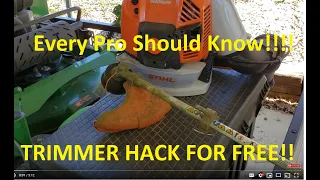 Weedeater / Trimmer HACK every Lawn Care Proffesional should know!! Works with all brands