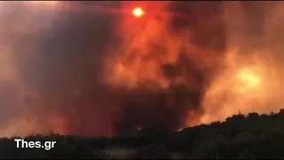 Μεγάλη φωτιά στην περιοχή του Κιλκίς