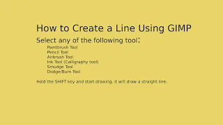 How to Draw a Straight Line using GIMP: Create a Straight Line on the images