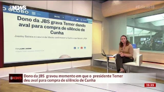 Dono da JBS grava Temer dando aval para compra de silêncio de Cunha, diz jornal O Globo