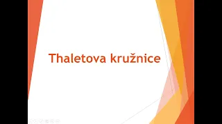 Thaletova kružnice