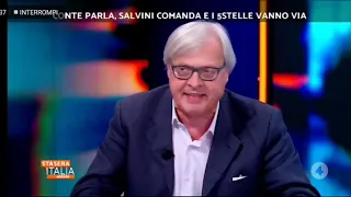 Mughini alle mani con Sgarbi