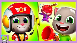 Talking Tom Blast Park vs Talking Tom Fly Run.Том-Стрелок против Тома-Пилота.Какая Игра Круче