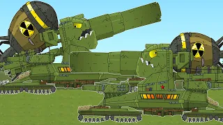 All Battles of Mega Tanks of the USSR and Germany - Cartoons about tanks