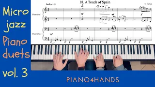 C. Norton - 18. A Touch of Spain - Microjazz Piano duets collection 3 for piano four hands (score)