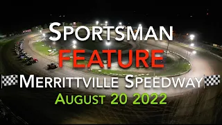 🏁 Merrittville Speedway 8/20/22 SPORTSMAN FEATURE RACE - Aerial View DIRT TRACK RACING