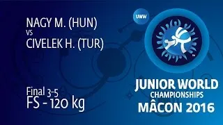 BRONZE FS - 120 kg: H. CIVELEK (TUR) df. M. NAGY (HUN), 4-0