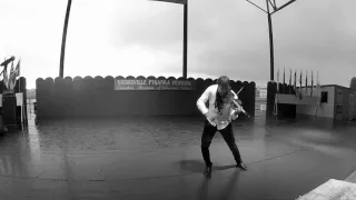 Oleksandr Bozhyk Plays 3 Violins during a Thunderstorm