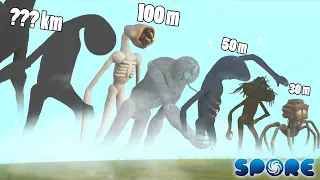 Scary Titan Size Comparison | Scary Titan Battle [S1] | SPORE