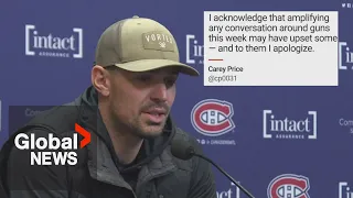 Carey Price apologizes for pro gun social media posts ahead of Polytechnique shooting anniversary