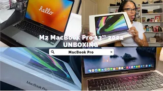 M2 MacBook Pro 13'' 2022 w/ Touch Bar UNBOXING | space gray | customization