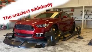 Installing the worlds craziest widebody on our cheapest mustang (part 1)