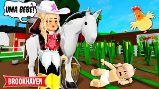 A FAZENDEIRA MILIONÁRIA achou BEBÊ ABANDONADA na NOVA FAZENDA | Historinhas Brookhaven RP🏡 | Roblox