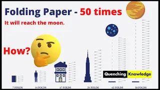 50 times Folded Paper Reach Moon | Exponential Growth | Quenching Knowledge