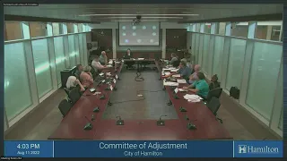 Committee of Adjustment - August 11, 2022