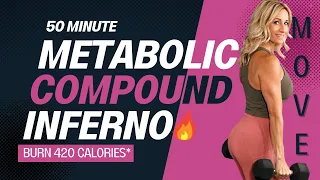 50 Minute Metabolic Compound Inferno | Total Body Cardio & Strength