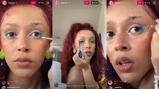 Doja Cat | makeup tutorial |  Instagram Live (Feb 8, 2021)