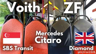 Mercedes Benz Citaro Voith vs ZF in Singapore & Manchester!