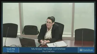 Hamilton Municipal Heritage Committee - May 19, 2023