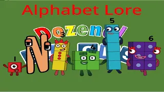 Alphabet lore letter N with dozenalblocks intro song,