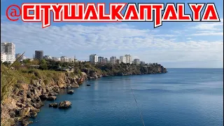 City Walk in Downtown of Antalya, Turkey - December 2022