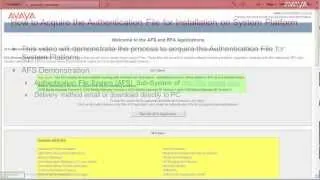 How to Acquire the Authentication File for Installation on Avaya System Platform