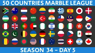 50 Countries Marble Race League Season 34 Day 5/10 Marble Race in Algodoo