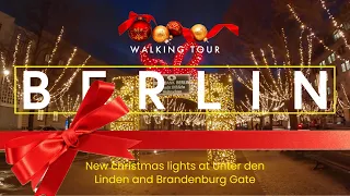 Walking Tour Berlin 4K Spaziergang Weihnachtsbeleuchtung Unter den Linden und Brandenburger Tor 2022