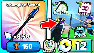 I Became #1 SUPER REBIRTH PLAYER To GET STRONGEST SWORD in Roblox Pull A Sword..