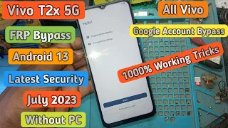 Vivo T2x FRP Bypass Android 13 New Security July 2023 | Vivo T2x 5g Google Account Bypass Without Pc